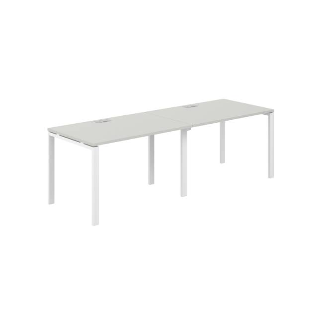 SG.223.SH.63.WH / Рабочая станция s-b-s 2400х800х750 / профиль: 60х30 белый; столешница: серый бархат