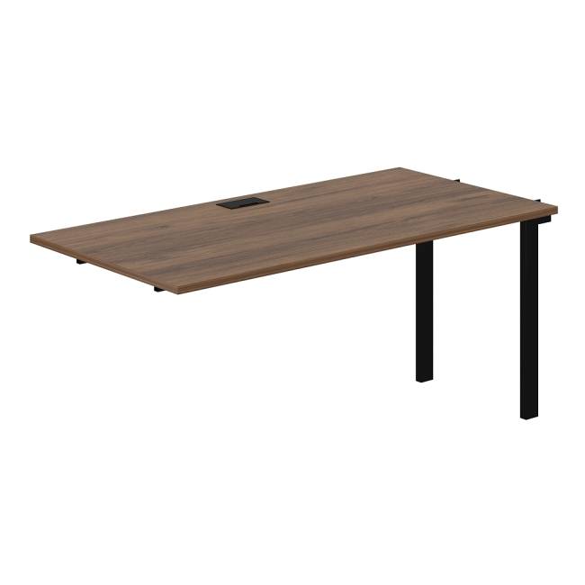 PR.269.DM.P59.BL / Секция рабочей станции s-b-s 1600х800х750 / профиль: 59х59 черный; столешница: дуб модена
