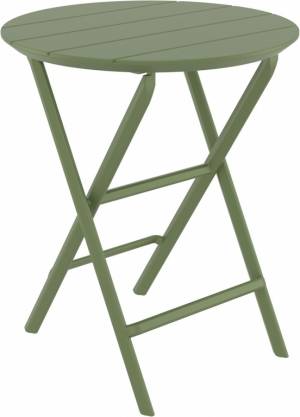 Стол пластиковый складной Helen Folding Table Ø60 оливковый Ø600х740 мм
