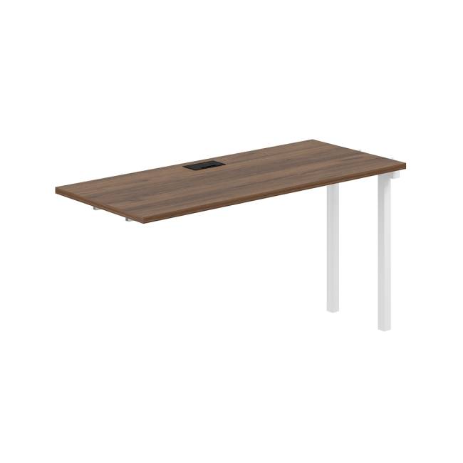 SG.264.DM.44.WH / Секция рабочей станции s-b-s 1400х600х750 / профиль: 40х40 белый; столешница: дуб модена
