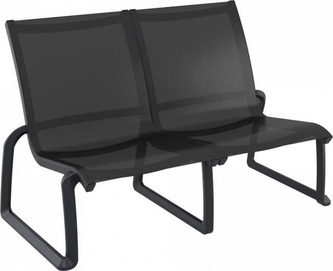 Диван пластиковый двухместный Pacific Lounge черный 760х800х850 мм Диван пластиковый двухместный Pacific Lounge черный 760х800х850 мм