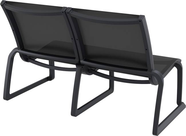 Диван пластиковый двухместный Pacific Lounge черный 760х800х850 мм Диван пластиковый двухместный Pacific Lounge черный 760х800х850 мм