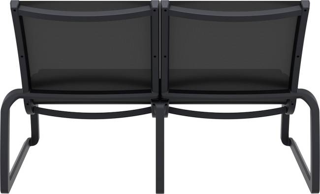 Диван пластиковый двухместный Pacific Lounge черный 760х800х850 мм Диван пластиковый двухместный Pacific Lounge черный 760х800х850 мм