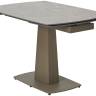Стол БАЛД (BALDE) 120 цвет ЛАТТЕ МАТОВЫЙ (MATT LATTE STONE SOLID CERAMIC)/ ТАУПЕ (TAUPE), ®DISAUR